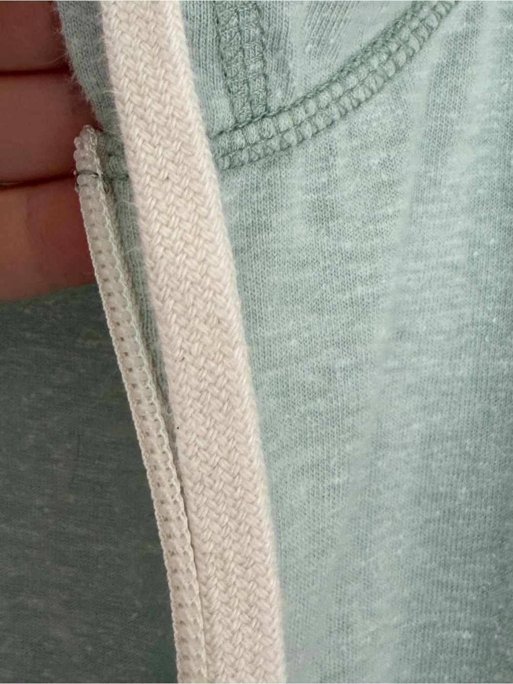 Men’s American Giant Light Mint Green Heather Full-Zip Hooded Sweatshirt 2X - Picture 11 of 14